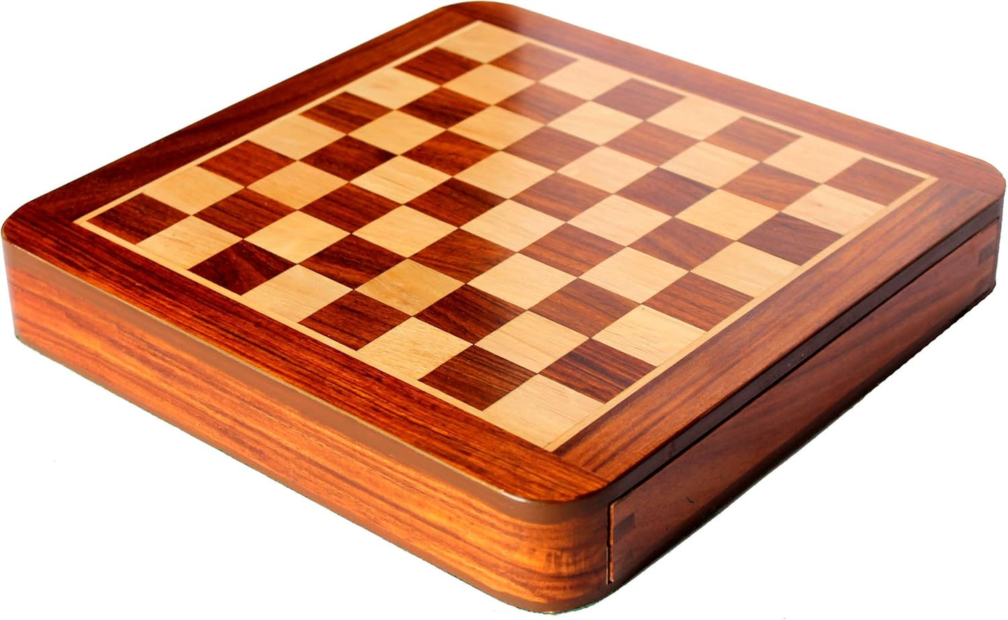 StonKraft Wooden Chess Board Game Set + Magnetic Wooden Chess Pieces (12 Inch Flat with Drawer)