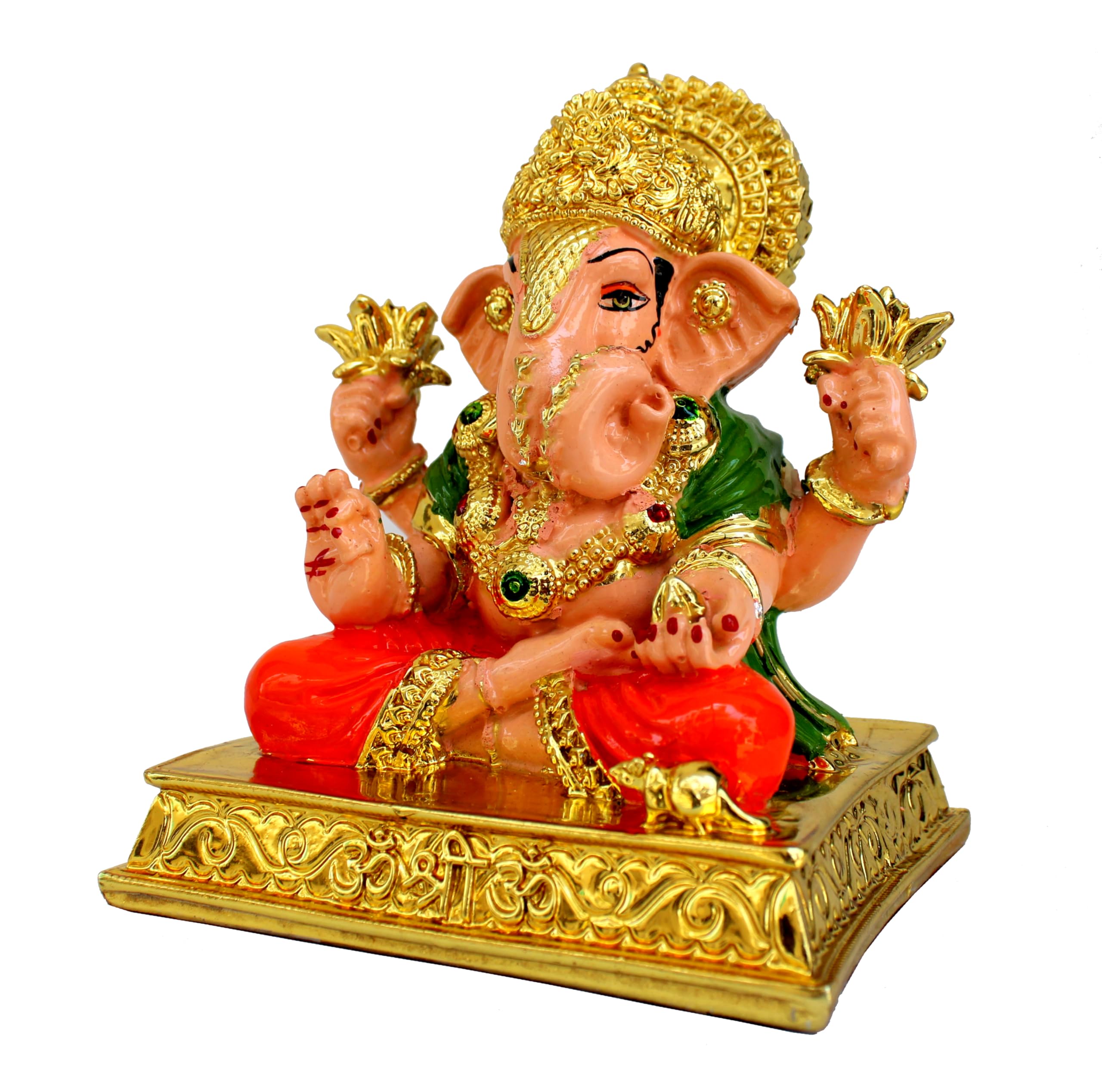 ESPLANADE Resin Ganesh Ganesha Idol Murti (Lotus)