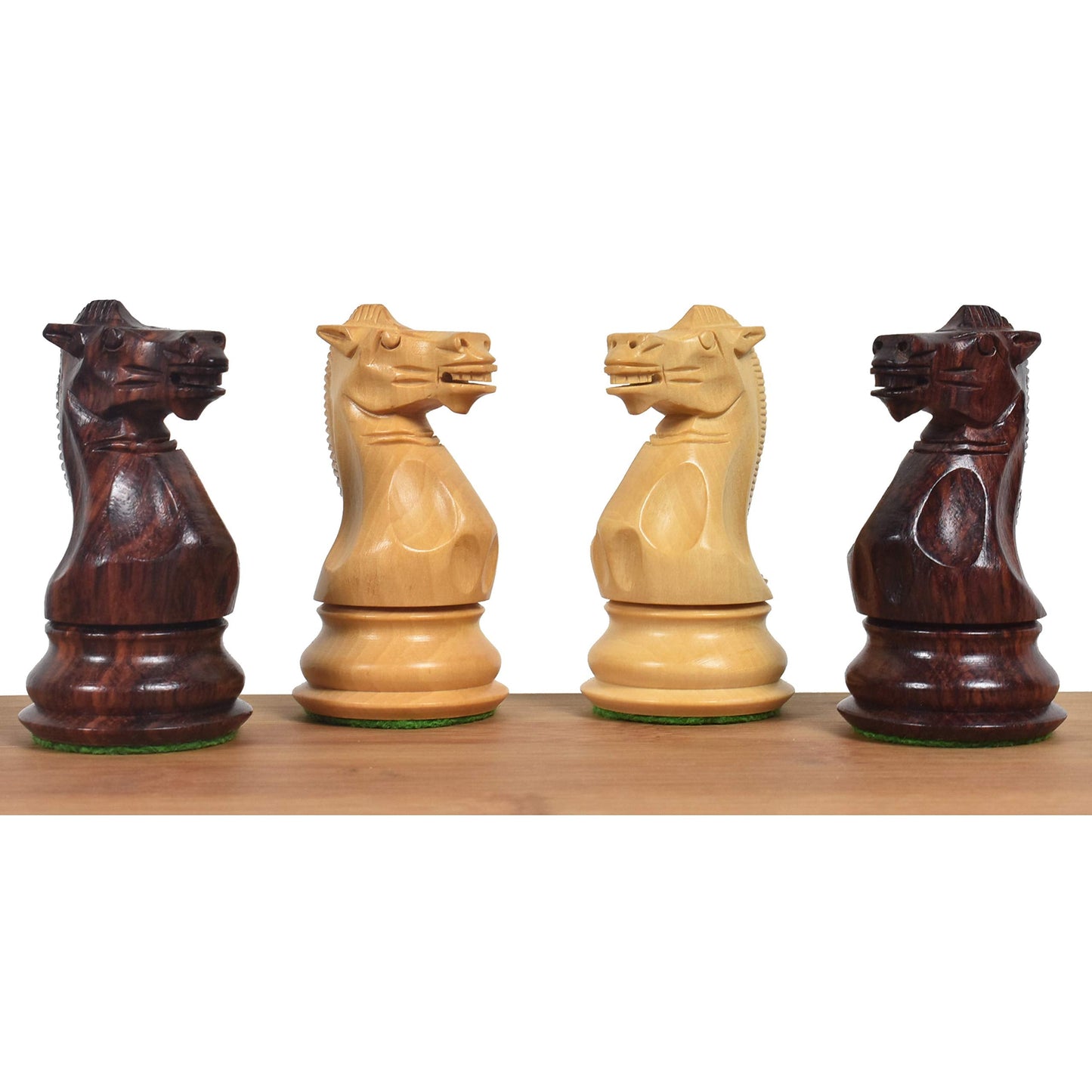 Royal Chess Mall Professional Staunton Chess Pieces Only Chess Set, Sheesham and Boxwood Wooden Chess Set, 4.1-in King, Tournament Chess Set, Weighted Chess Pieces (3.4 lbs)