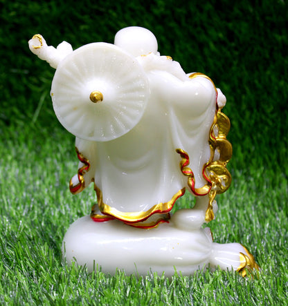 eSplanade Laughing Buddha Statue for Money, Wealth & Good Luck | Resin Home Decor Item for Living Room, Office Table Desk, Shelf | Feng Shui Showpiece, Idol & Figurine | House Warming Gift, 6.5"