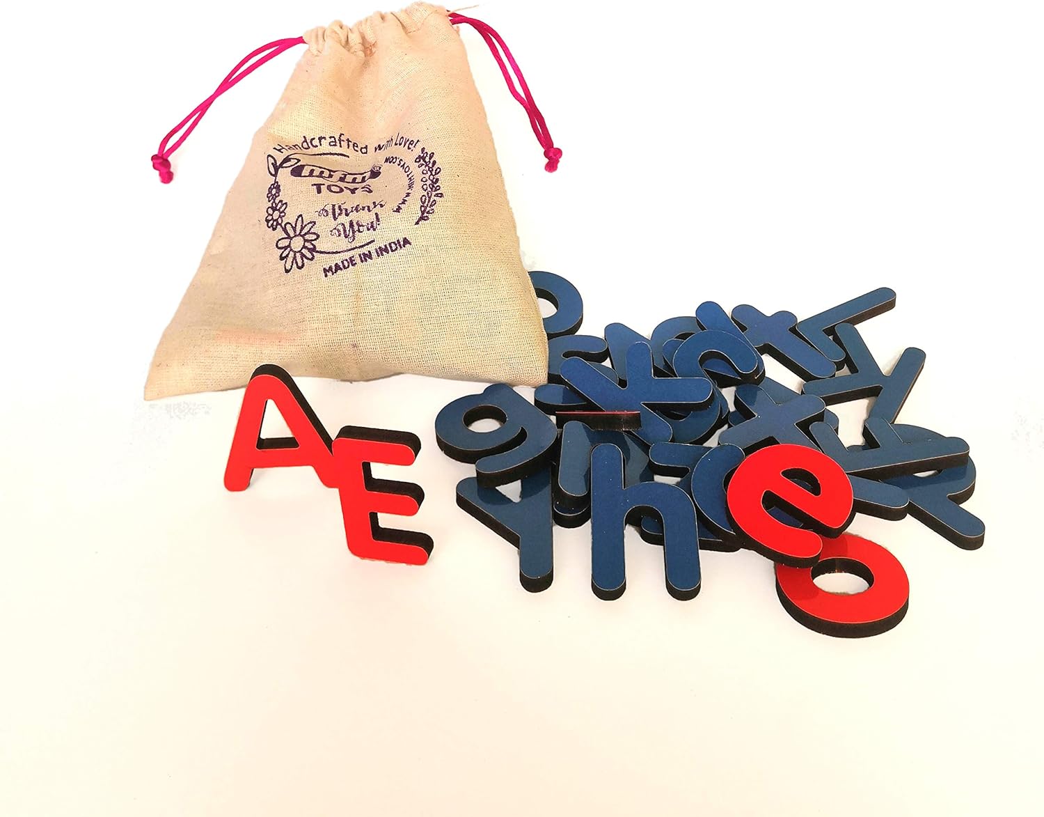 MFM Toys English Alphabets Uppercase & Lowercase (CVC Words Practice) 52 Thick Letters