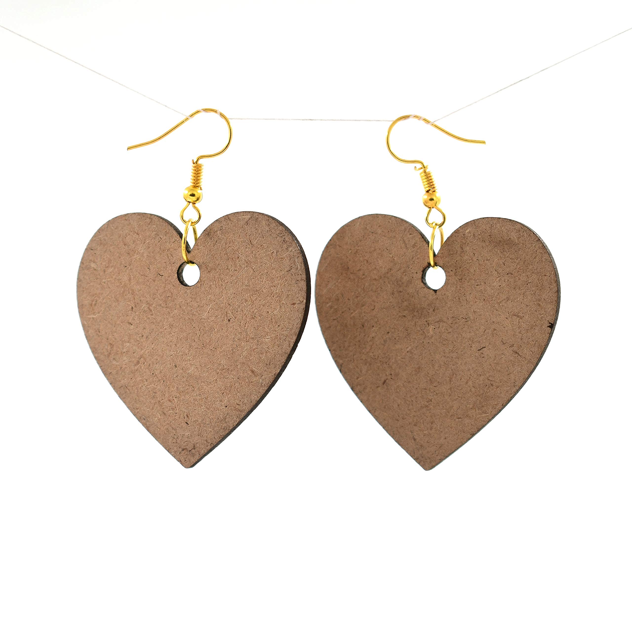 IVEI DIY MDF Earrings Wood Sheet Craft - MDF Cutouts Fancy & Basic Earrings - Plain MDF Blanks Cutouts - Set of 5 for Painting Wooden Sheet Craft, Decoupage, Resin Art Work & Decoration