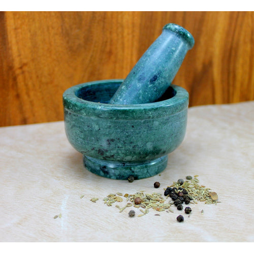 Mortar and Pestle, Spice Grinder, Mortar and Pestle for Spices (4In, Green)