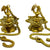 Esplanade Brass Peacock Wall Hanging Diya Oil Lamp with Chain - Set of 2 - 3.5" Inches (H) Small - Golden