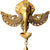 eSplanade Brass Ganesha Ganesh Ganpati Wall Hanging Deepak with Bells | Brass Diya | 9.5 " & 11"