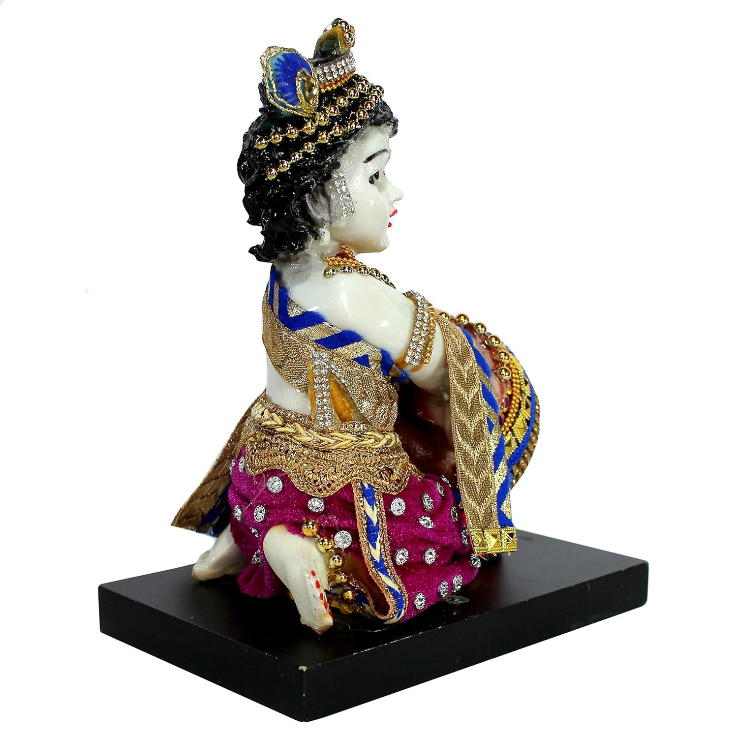 ESPLANADE Resin Krishna Makhan Chor Statue (Multicolour, 7.5")