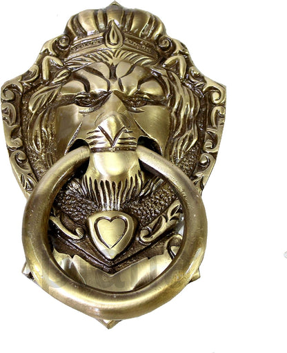 eSplanade Vzn277 Lion Mouth Door Knocker Design, Yellow