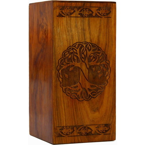 eSplanade Wooden Tree of Life Cremation Urn | (Brown 1, 10 Inches)