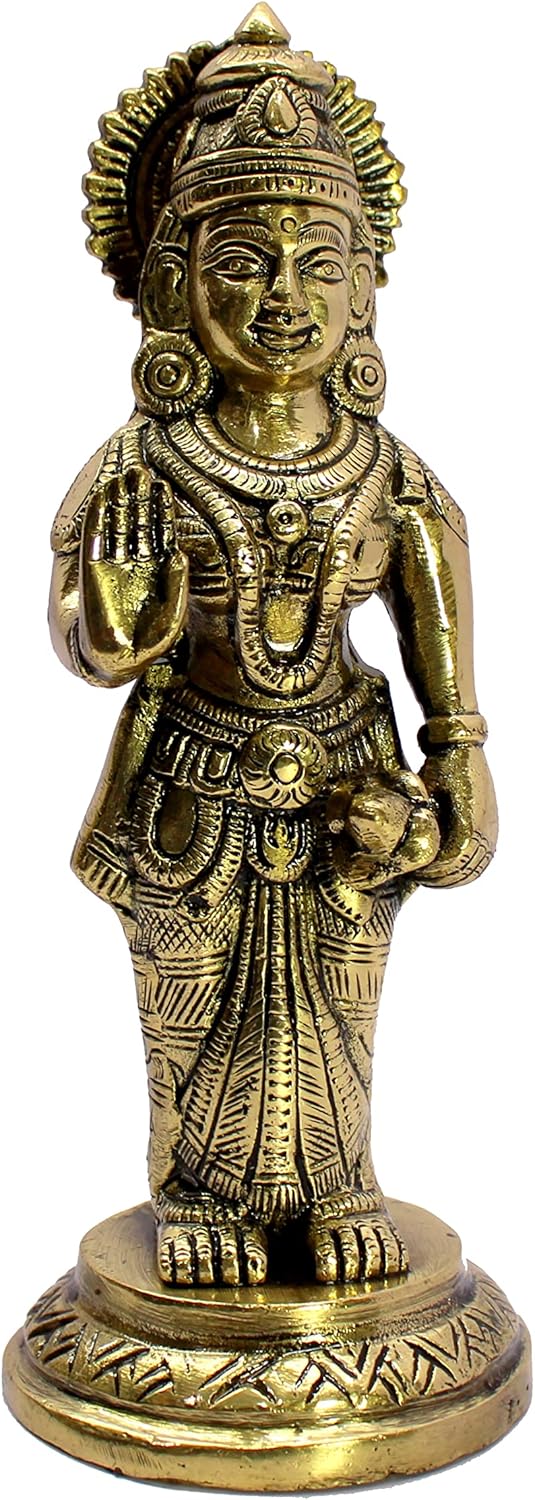 ESPLANADE Brass Shri Ram and Sita Maa Murti Idol Statue Sculpture | Decorative Items - Home Decor | Golden - 7.5" Inches