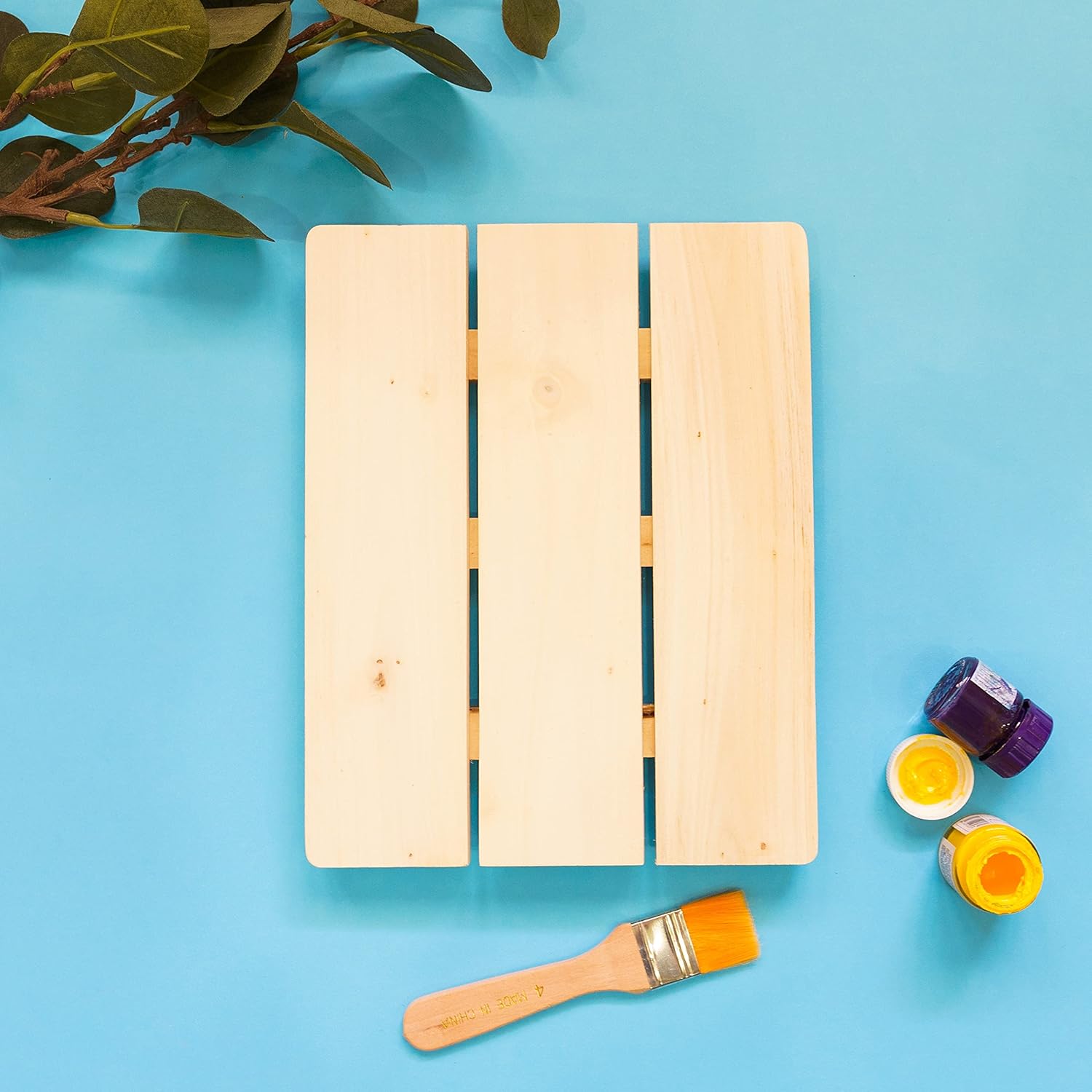 IVEI Wooden DIY Blank Name Plate Base Wood Sheet Craft - Plain Wooden Board Cutouts for Painting Wooden Sheet Craft, Decoupage, Resin Art Work & Decoration (Square, Rectangular, Circular)