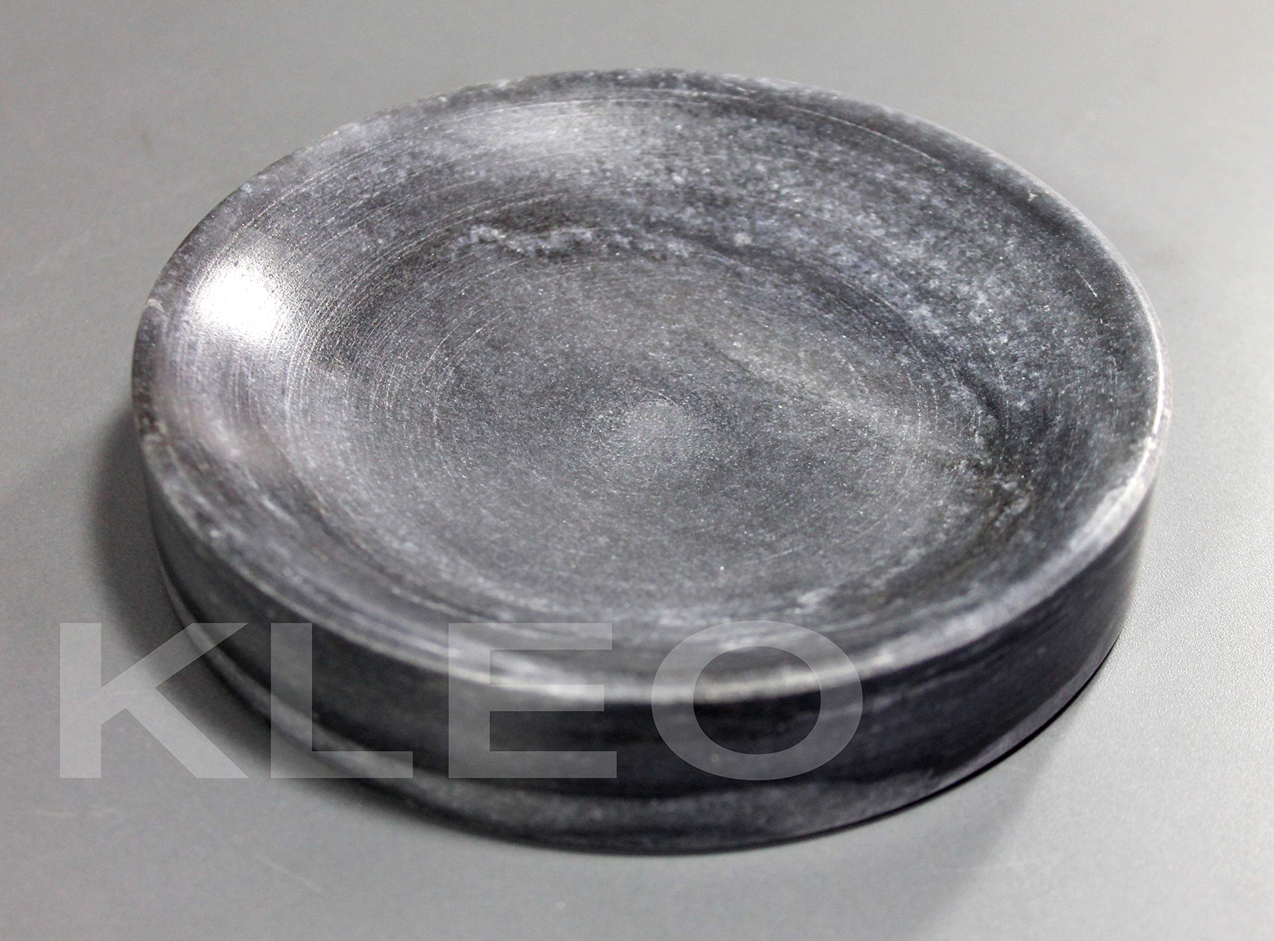 KLEO Natural Stone Soap Dish Soap Holder Bath Accessories for Bathroom, Tub or Wash Basin Accessories (Chocolate, Grey, White, Green)