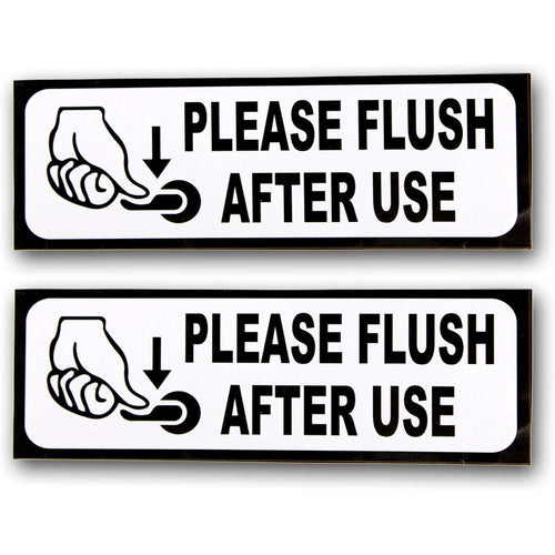 eSplanade Flush After USE Sign Sticker Decal - Easy to Mount Weather Resistant Long Lasting Ink Size (9