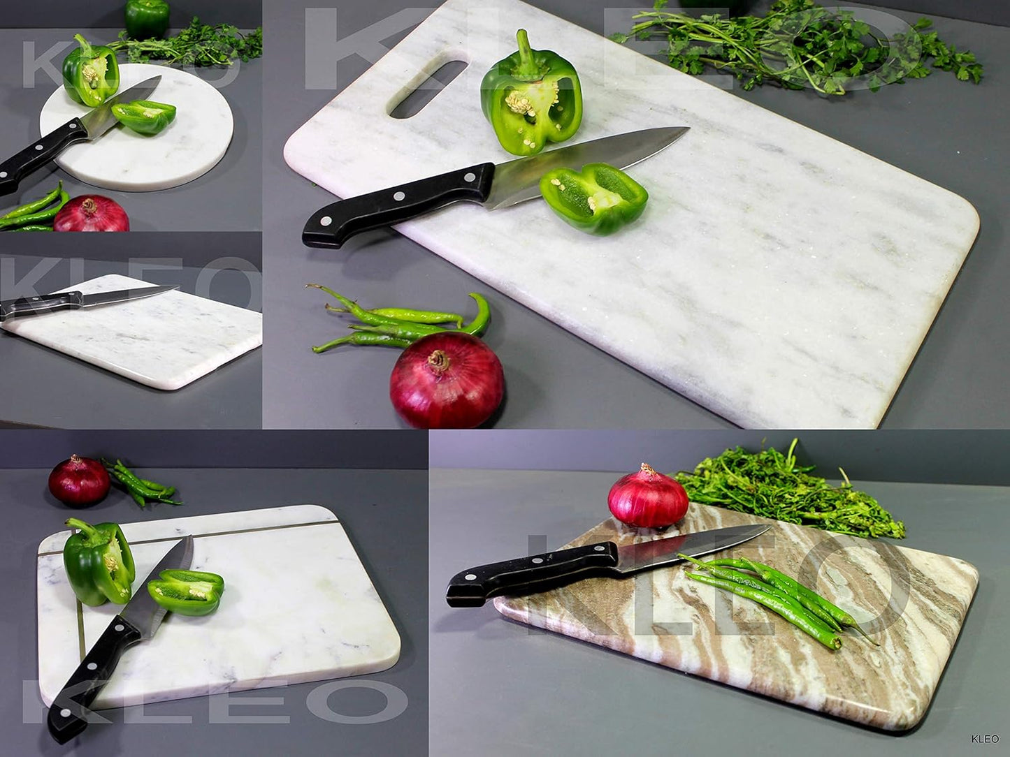 KLEO Marble Chopping Board Cutting Board Cheese Board Cheese Platter Kitchen Appliance Wine Serve-ware Birthday Anniversary Corporate Gift (9" Round)