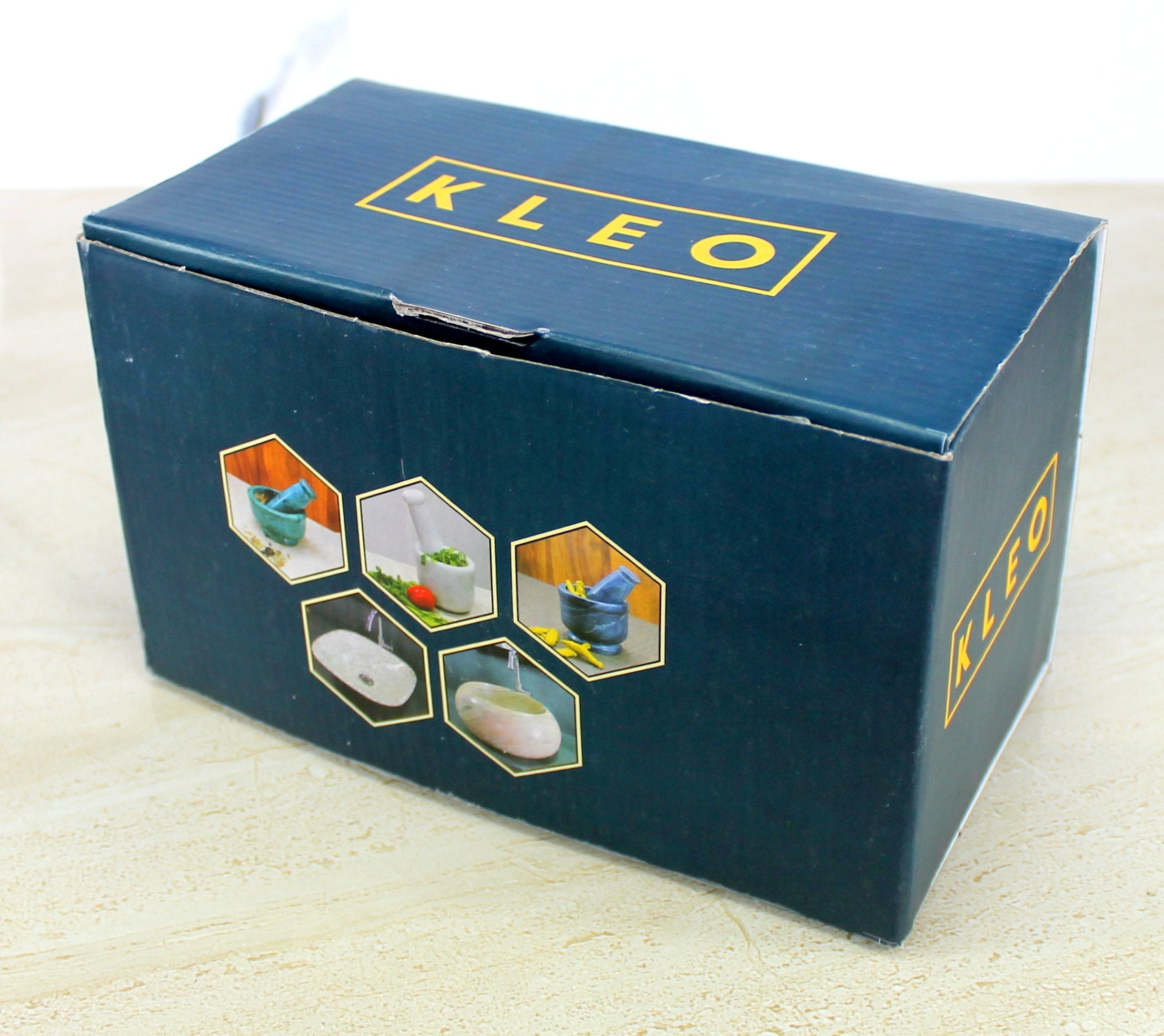 KLEO Marble Soap/Lotion Dispenser - Stone Bathroom Accessories Set Marble Bath Set