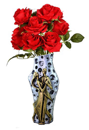 eSplanade Flower Vase Flower Pot Holder Decorative Showpiece - Home Decor - Resin - Copper-Grey - 9.5" Inches