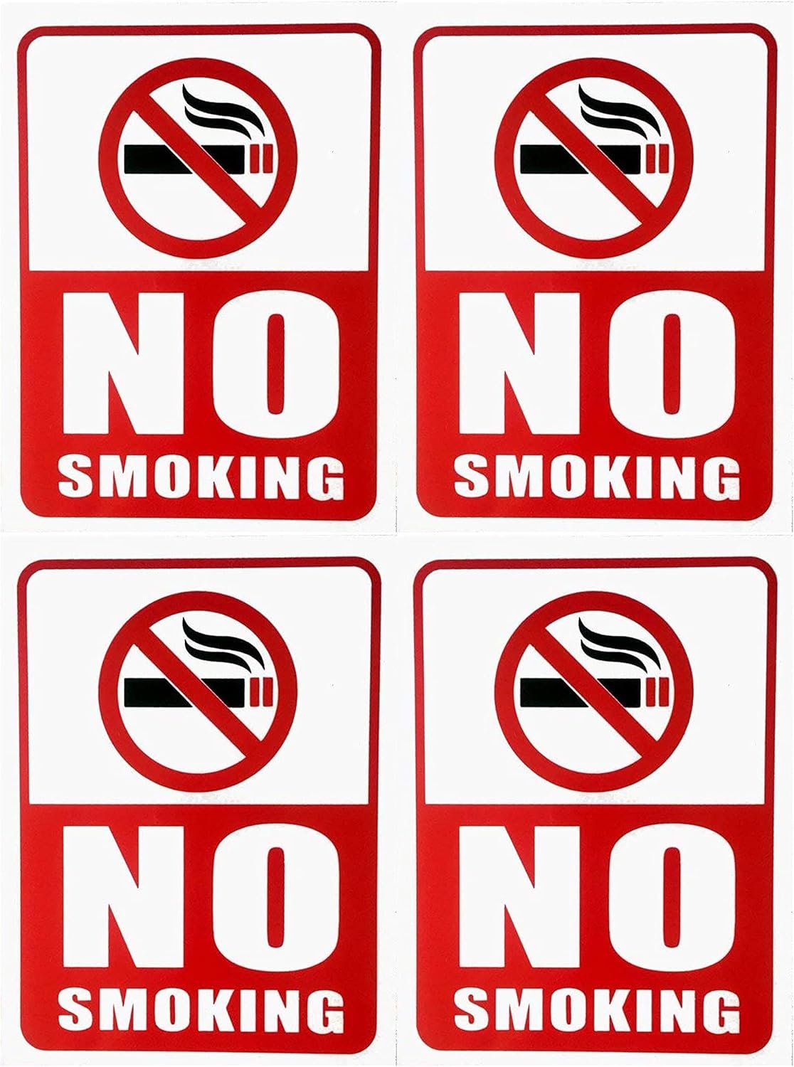 eSplanade NO SMOKING No eCigarettes | No vaping Sign Sticker Decal - Easy to Mount Weather Resistant Long Lasting Ink (Size 6" x 8")
