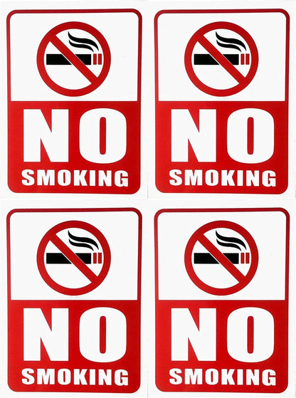 eSplanade NO SMOKING No eCigarettes | No vaping Sign Sticker Decal - Easy to Mount Weather Resistant Long Lasting Ink (Size 6" x 8")