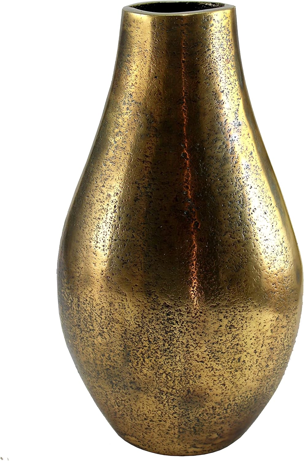 eSplanade Metal Flower Vase Flowerpot - Decorative Items Showpiece - Set of 2 | Home Decor Statement Piece for Showcase Foyer Table Desk | Silver , Copper