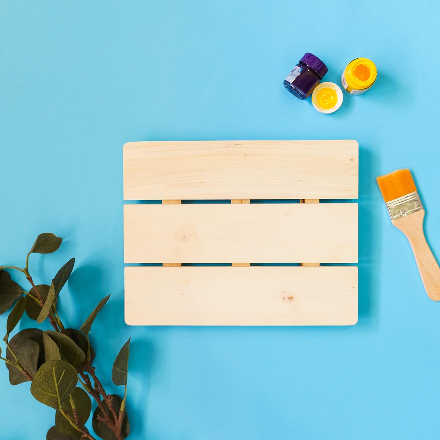 IVEI Wooden DIY Blank Name Plate Base Wood Sheet Craft - Plain Wooden Board Cutouts for Painting Wooden Sheet Craft, Decoupage, Resin Art Work & Decoration (Square, Rectangular, Circular)