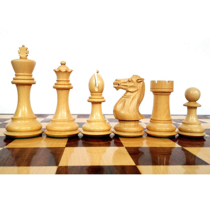 Royal Chess Mall Professional Staunton Chess Pieces Only Chess Set, Sheesham and Boxwood Wooden Chess Set, 4.1-in King, Tournament Chess Set, Weighted Chess Pieces (3.4 lbs)