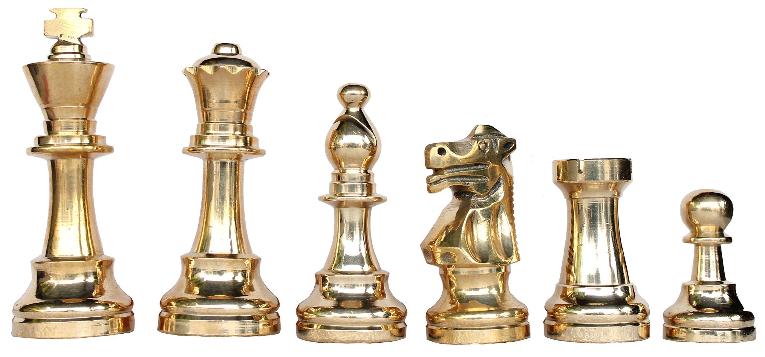 StonKraft Brass Wooden Chess Pieces Pawns Chessmen Figure Figurine Pieces Coins