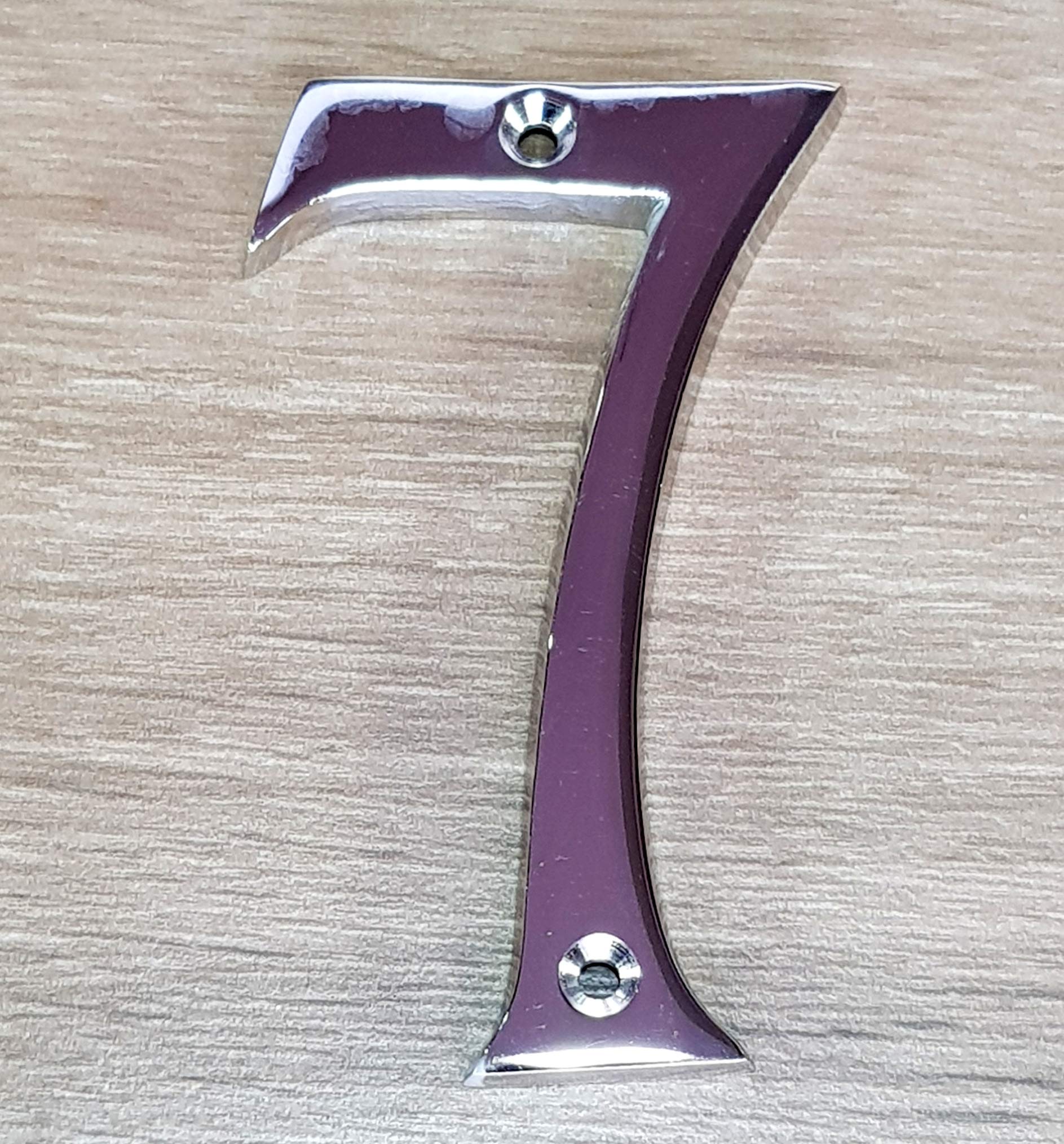 eSplanade 4" Brass House Hotel Door Number Plaque Sticky Numeric Numerical Digit 0-9