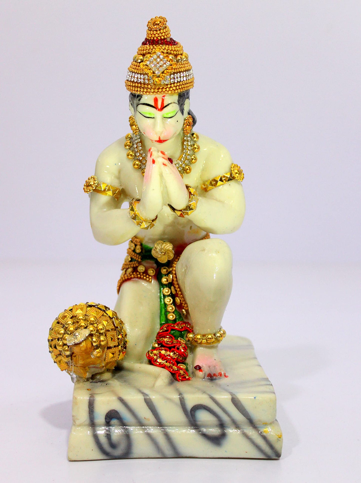 eSplanade Resin Hanuman Anjaneya Pavan Putra Idol Murti Moorti Statue (8.5 x 5.25 Inches)