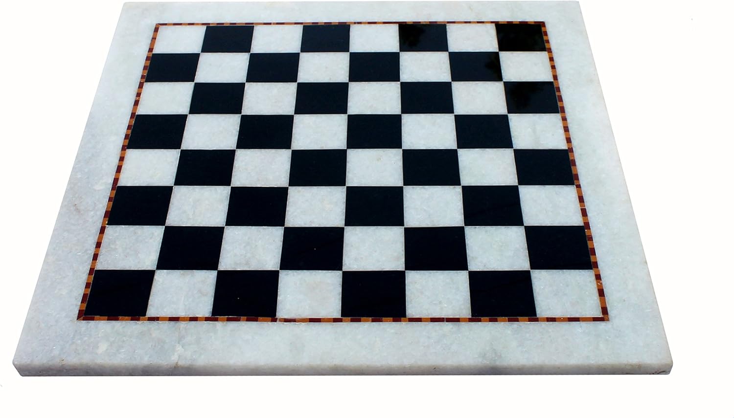StonKraft - Collectible Black Natural Granite Stone & White Marble Chess Board without Pieces - Appropriate Wooden & Brass Chess Pieces Chessmen available separately by Brand- 12", 15",20" Inches
