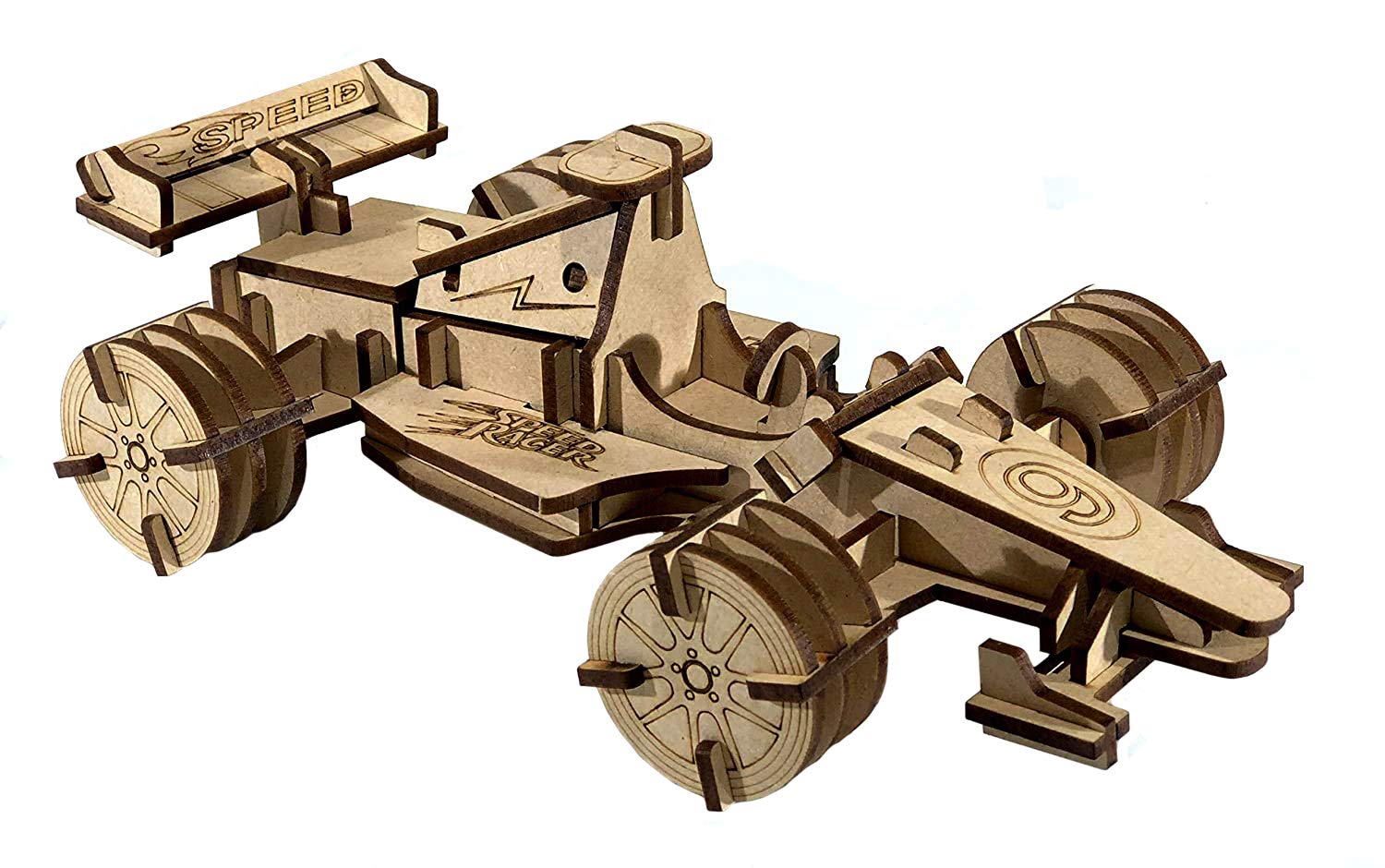 StonKraft 3D Wooden Puzzle Car - Wooden, DIY Kit, Build Your own, Construction Toy, Modeling Kit | MDF Toys Car
