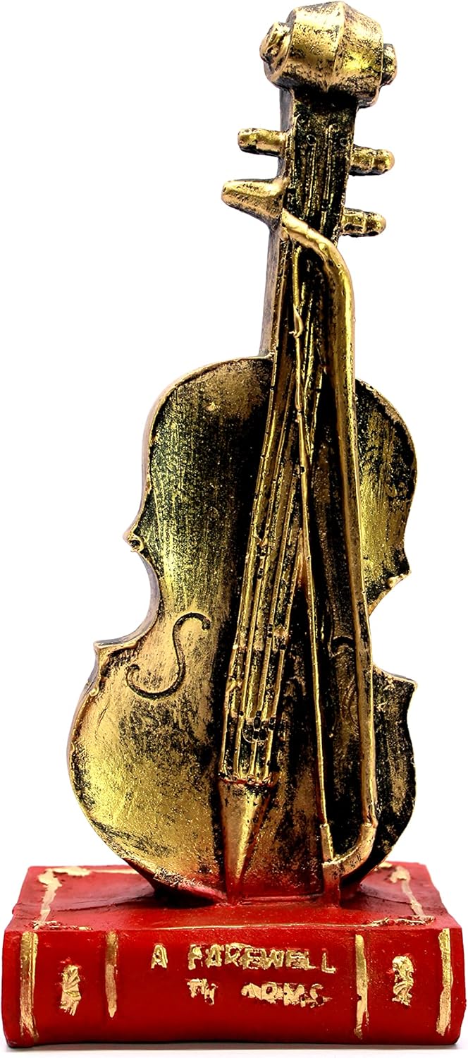 eSplanade Resin Violin Showpiece Statue Sculpture Figurine - Home Decor - 9.4" Inches - Multicolour