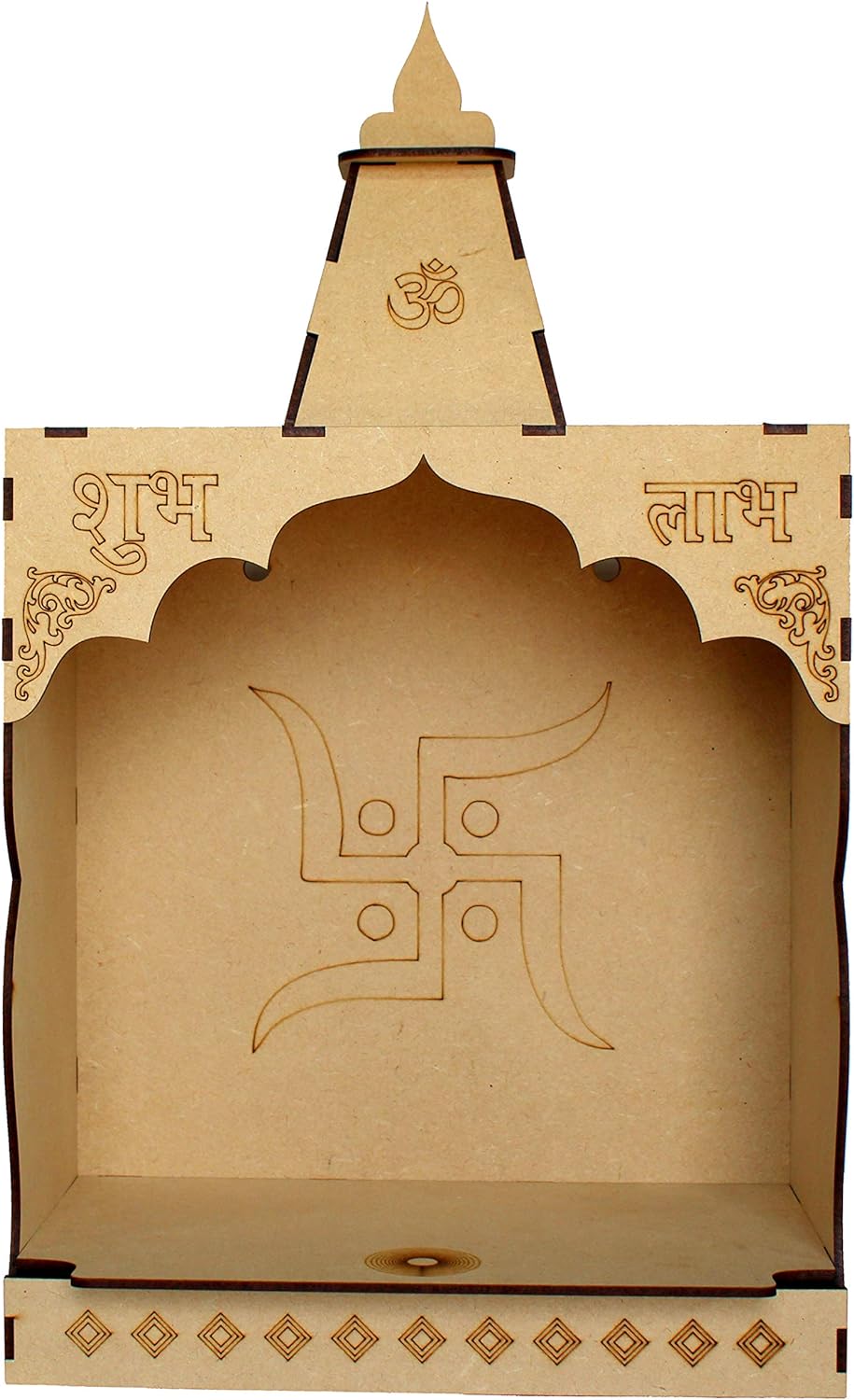 eSplanade DIY MDF Temple Puja Mandir Temple for Home shop Office | Build Your Own Mandir | Pooja Articles