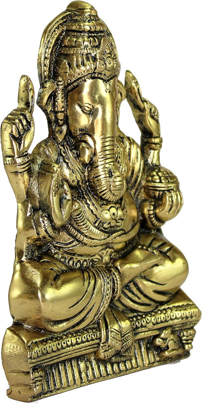 Lord Ganpati Ganesha Ganesh Murti Moorti Idol Statue Sculpture Wall Hanging for Home Temple Home Decor