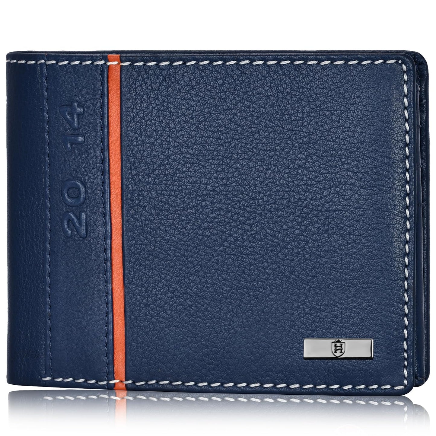 HORNBULL Miller Wallet for Men | Stylist Mens Wallet with RFID Blocking | Wallet Men Genuine Leather Navy | Gift for Men