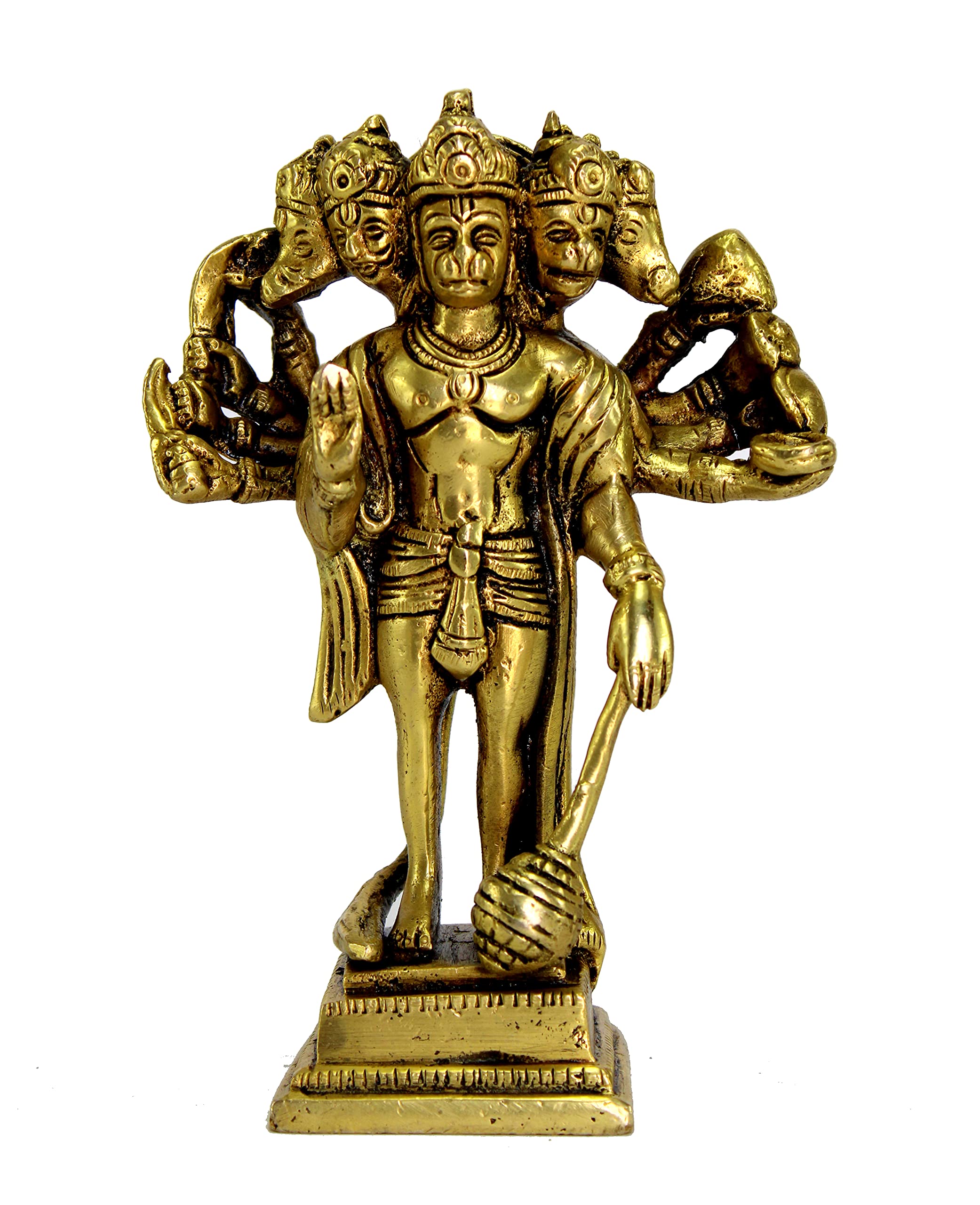 eSplanade Brass Panchmukhi Hanuman Anjaneya Pavan Putra Bajrangbali Idol Murti Moorti Statue