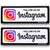 eSplanade Instagram Sign Sticker Decal Instagram (9" x 3") - Set of 2