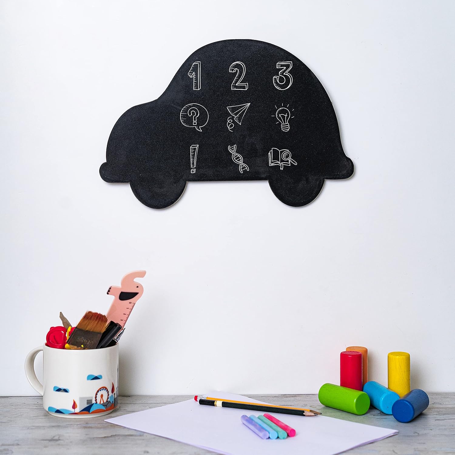 IVEI Black Board, Chalkboard, Slate Board-Kids Room decor- School Utility-Learn with Fun