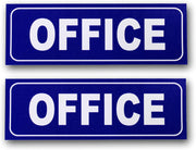 eSplanade Office Sign Sticker Decal - Easy to Mount Weather Resistant Long Lasting Ink Size (9" x 3")