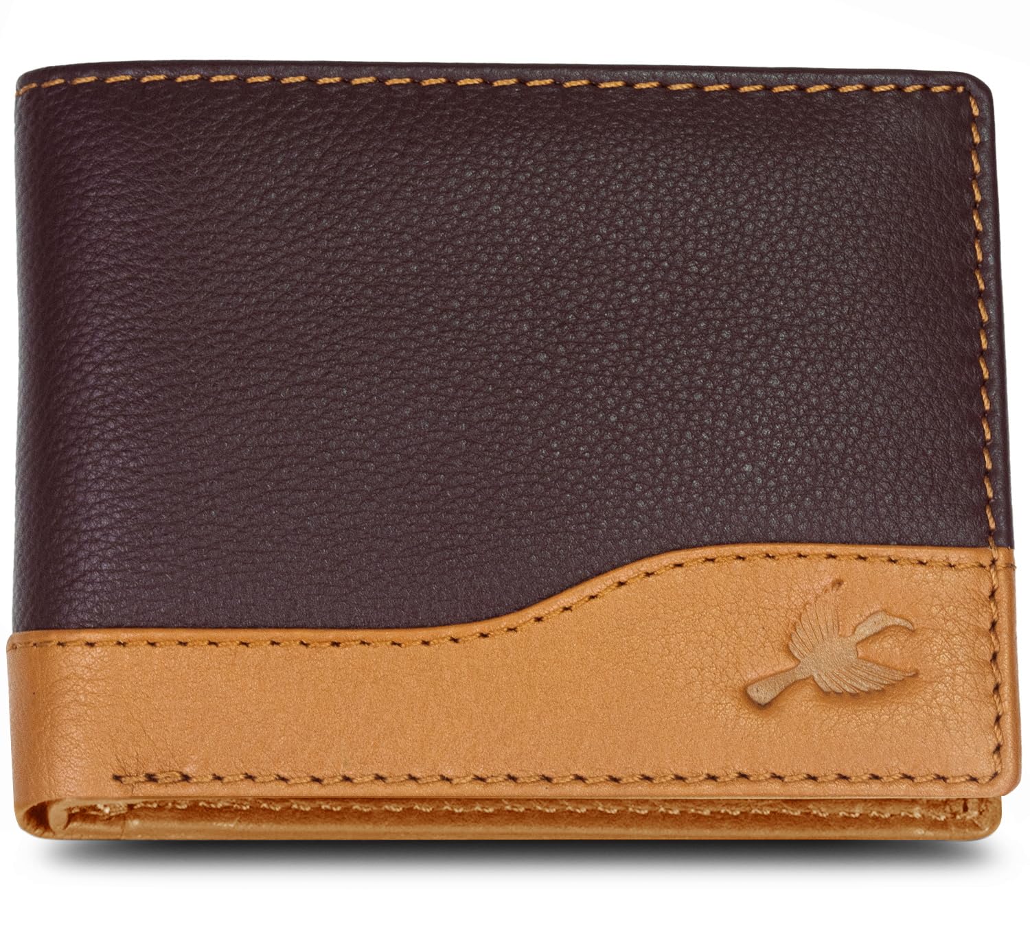 HORNBULL Men's Buttler Genuine Leather RFID Blocking Wallet (114 BRN)