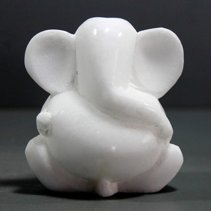 ESPLANADE Ganesha Brass Showpiece | Home Decor | Ganesh Ganesha Ganpati Ganapati Murti Idol (3" Marble)