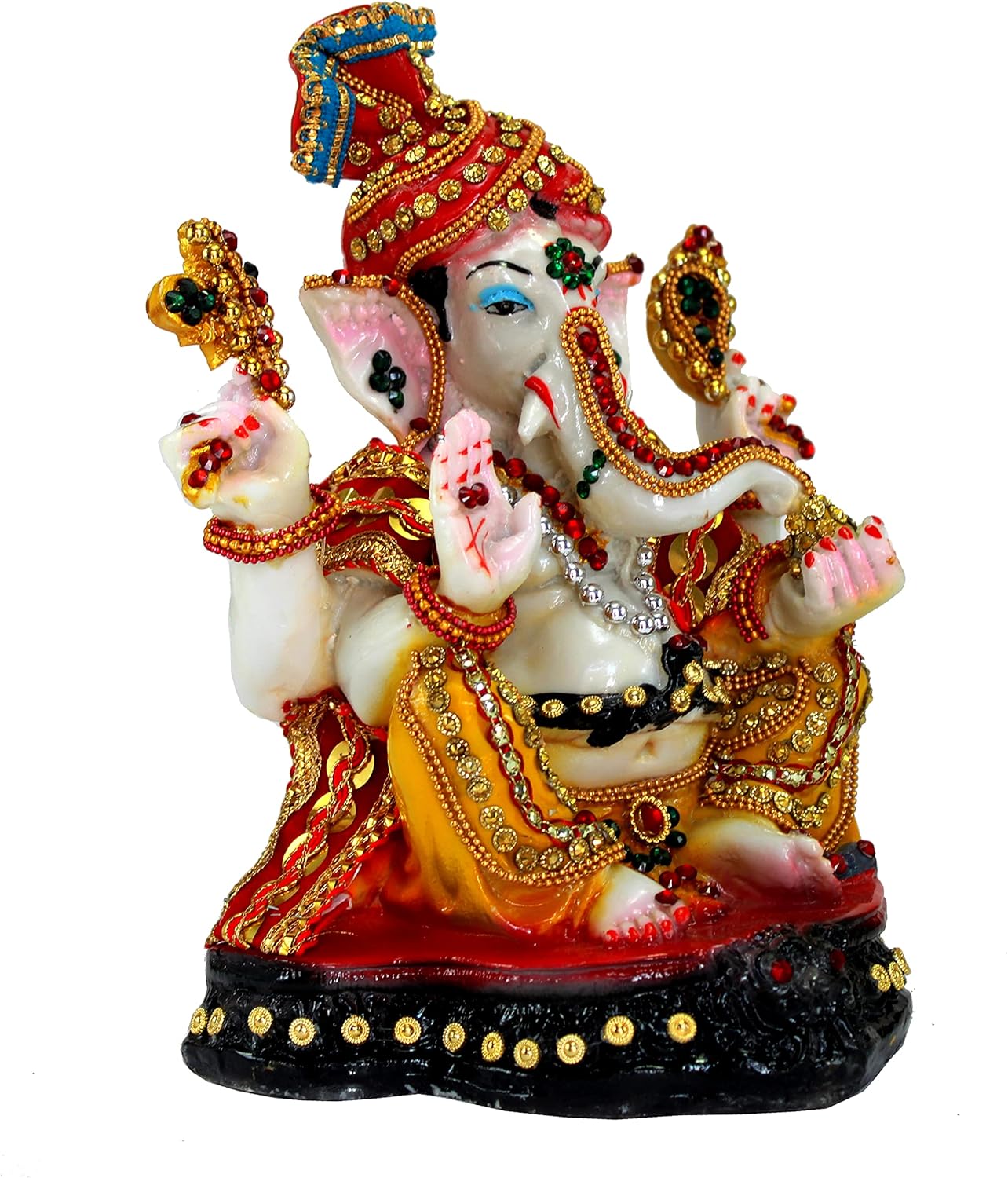 eSplanade Resin Ganesh Ganesha Ganpati Murti Idol Statue Sculpture (8.25") | Pooja idols | Home Decor