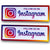 eSplanade Instagram Sign Sticker Decal Instagram (9" x 3") - Set of 2