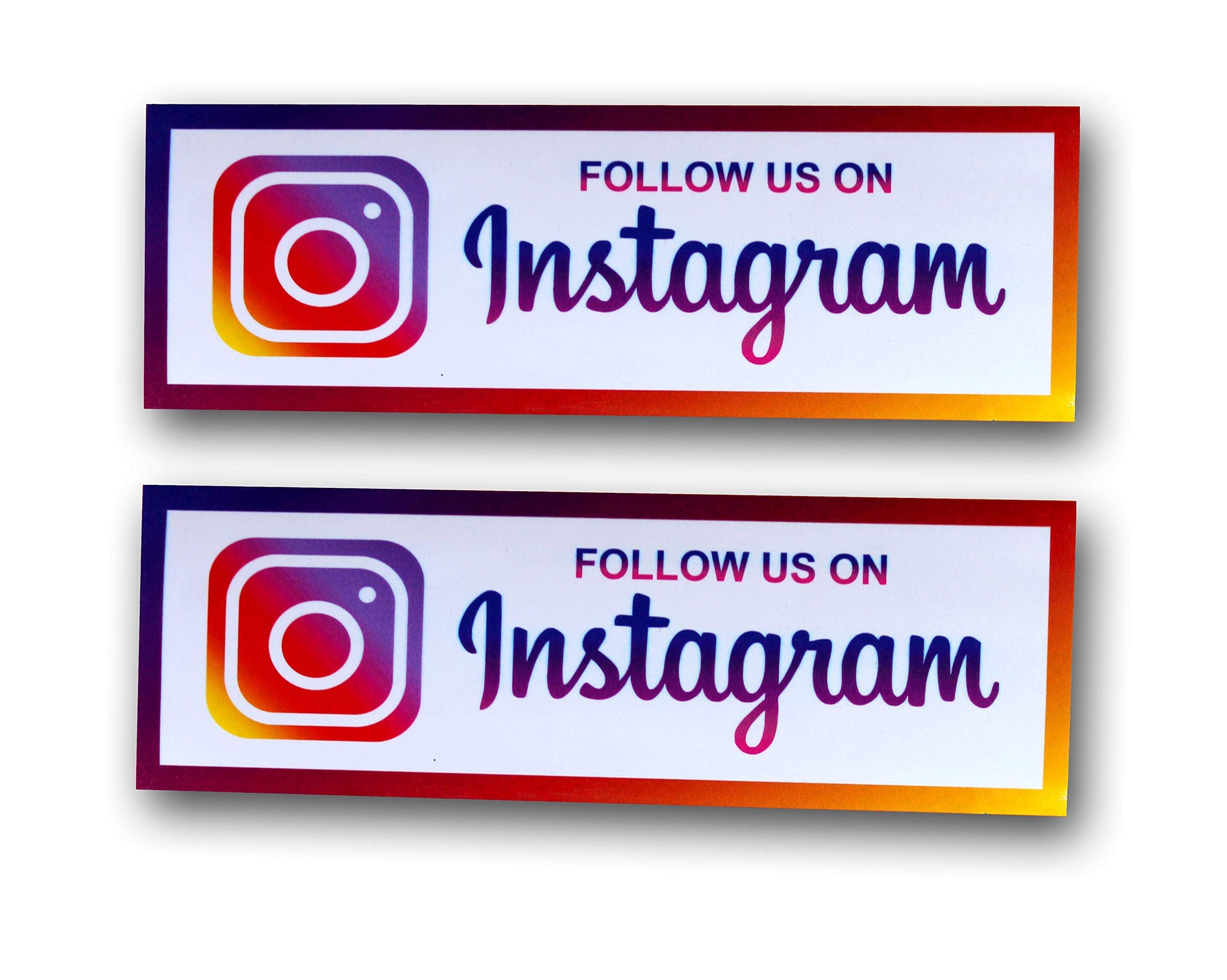 eSplanade  Decal Sign Sticker for car, Shop Instagram (9" x 3") Set of 2- Social Media Stickers