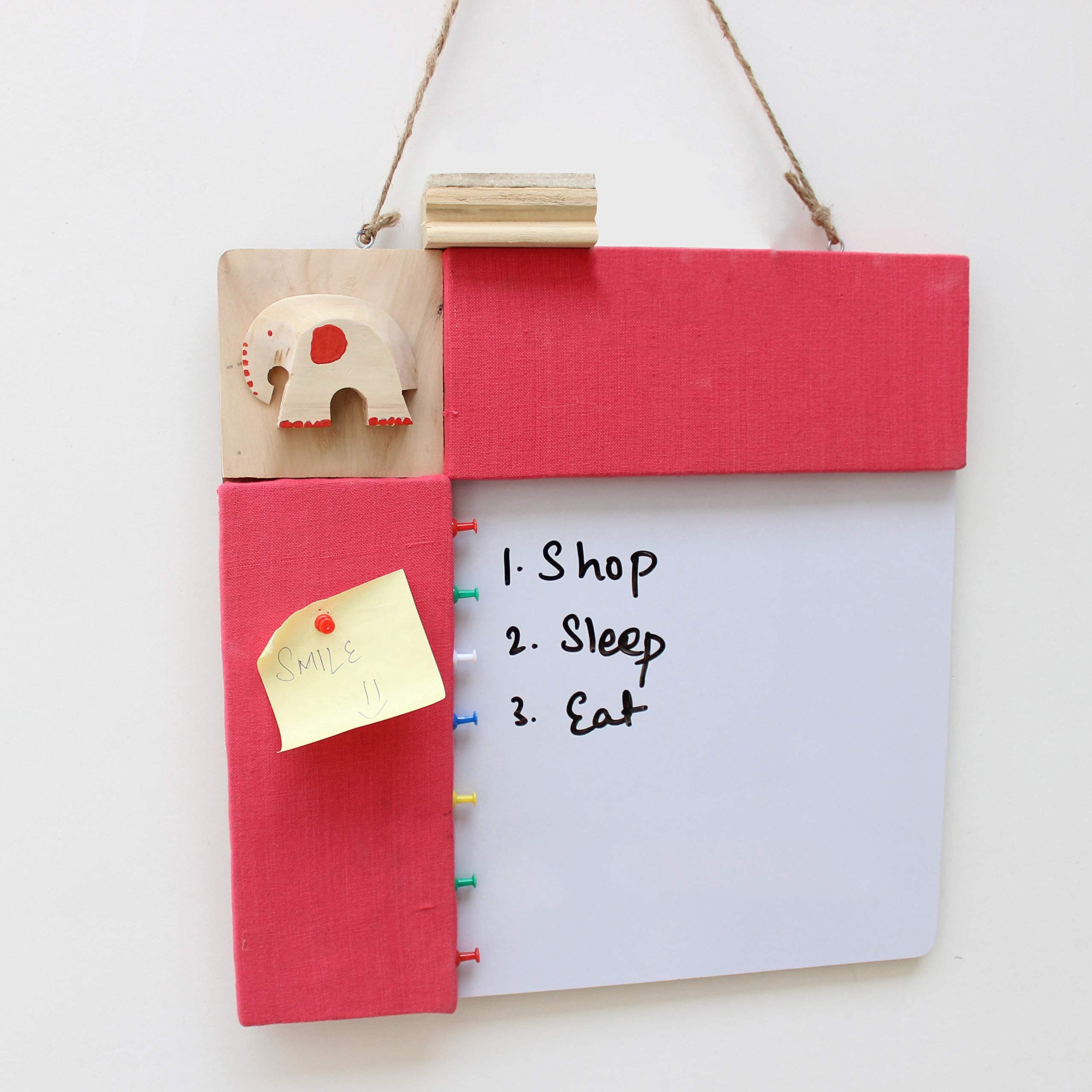 IVEI Pinboard + Whiteboard, Combination (Elephant - Blue & Pink)