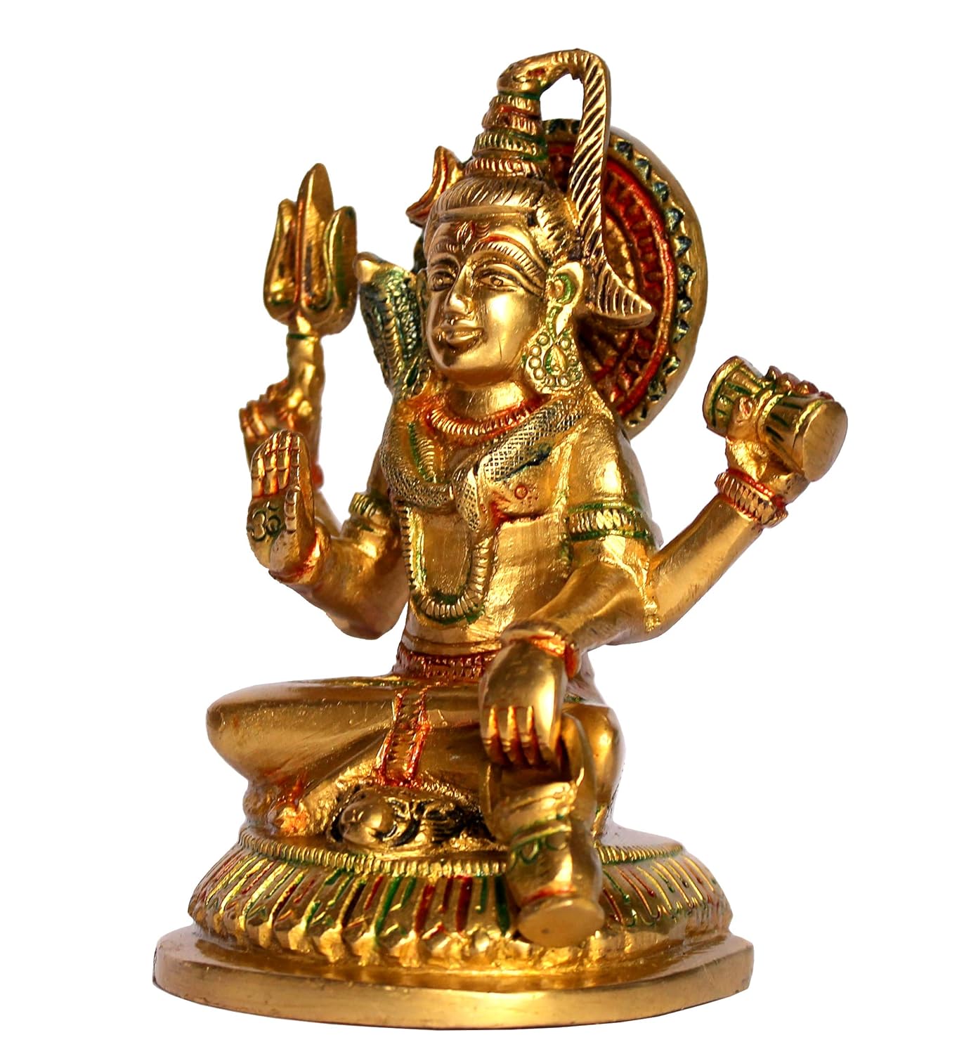 Stonkraft Brass Shiva/Shiv Idol Murti Statue Adiyogi 5" inches