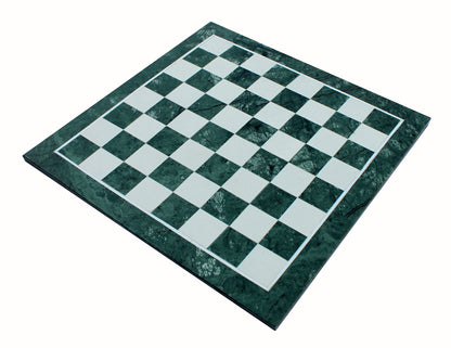 StonKraft 15" x 15" Collectible Green Natural Stone & Marble Chess Board without Pieces - Appropriate Wooden & Brass Chess Pieces Chessmen separately available by StonKraft Brand