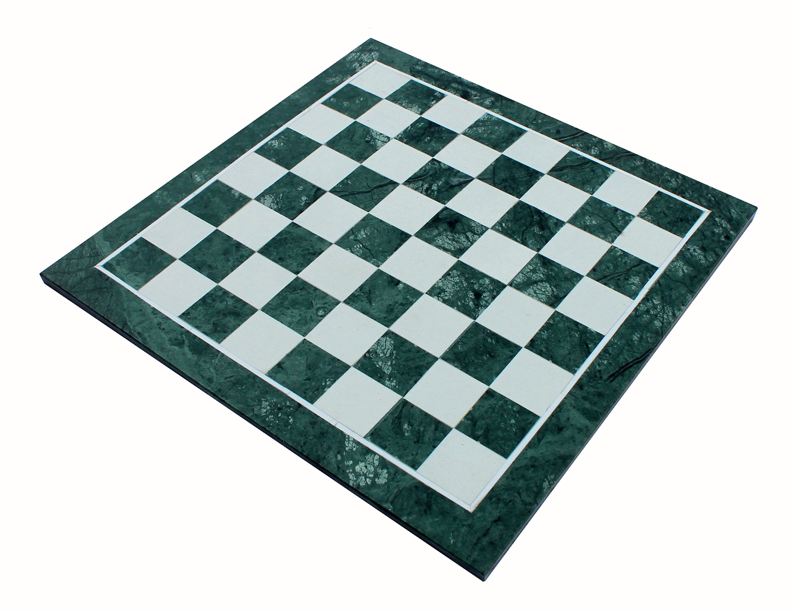 StonKraft - Collectible Black Natural Granite Stone & White Marble Chess Board without Pieces - Appropriate Wooden & Brass Chess Pieces Chessmen available separately by Brand- 12", 15",20" Inches