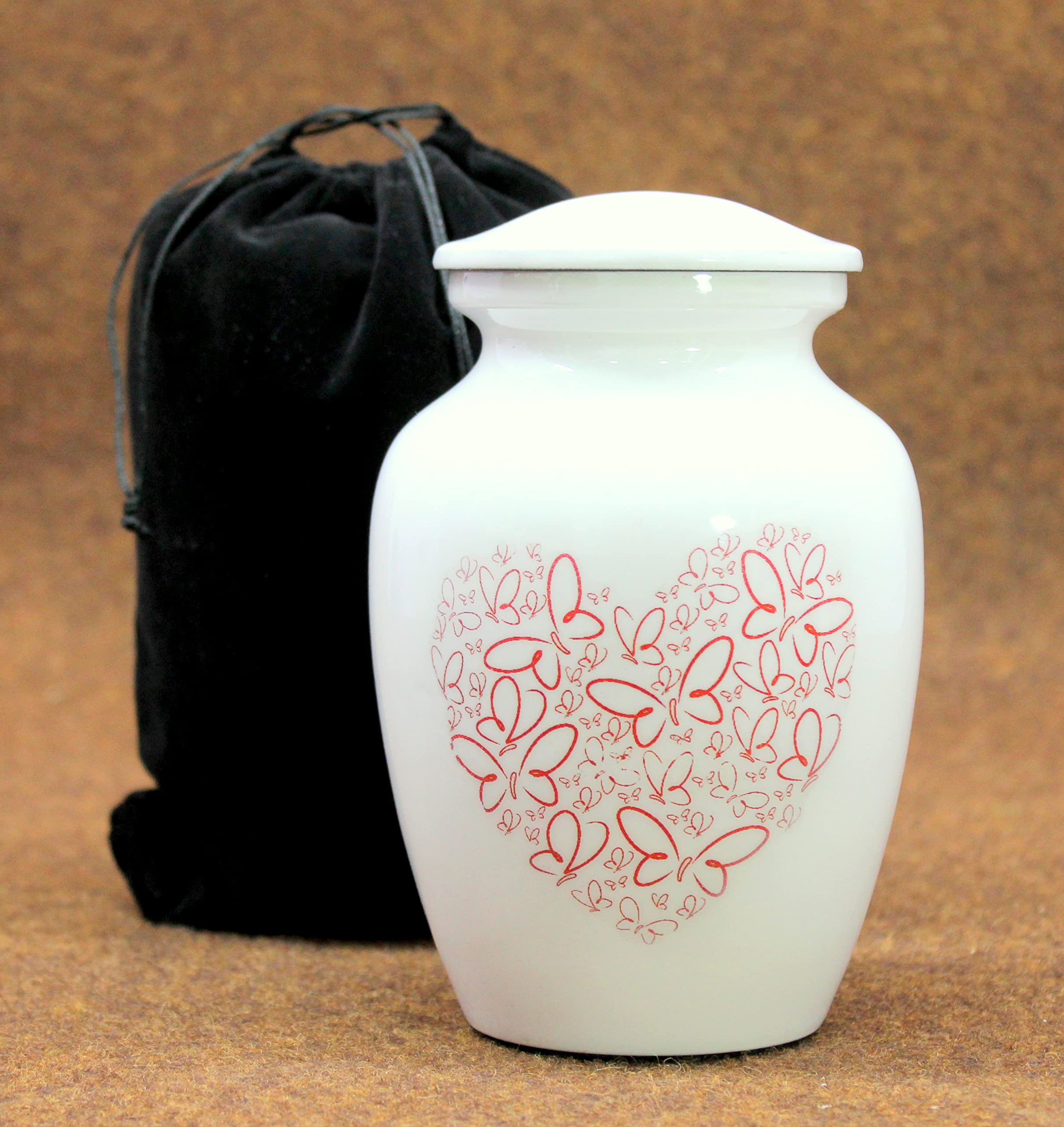 eSplanade Brass Cremation Urn Memorial Jar Pot Container | Medium Size Urn for Funeral Ashes Burial | Engraved Metal Urn | Multicolor- 6" Inches