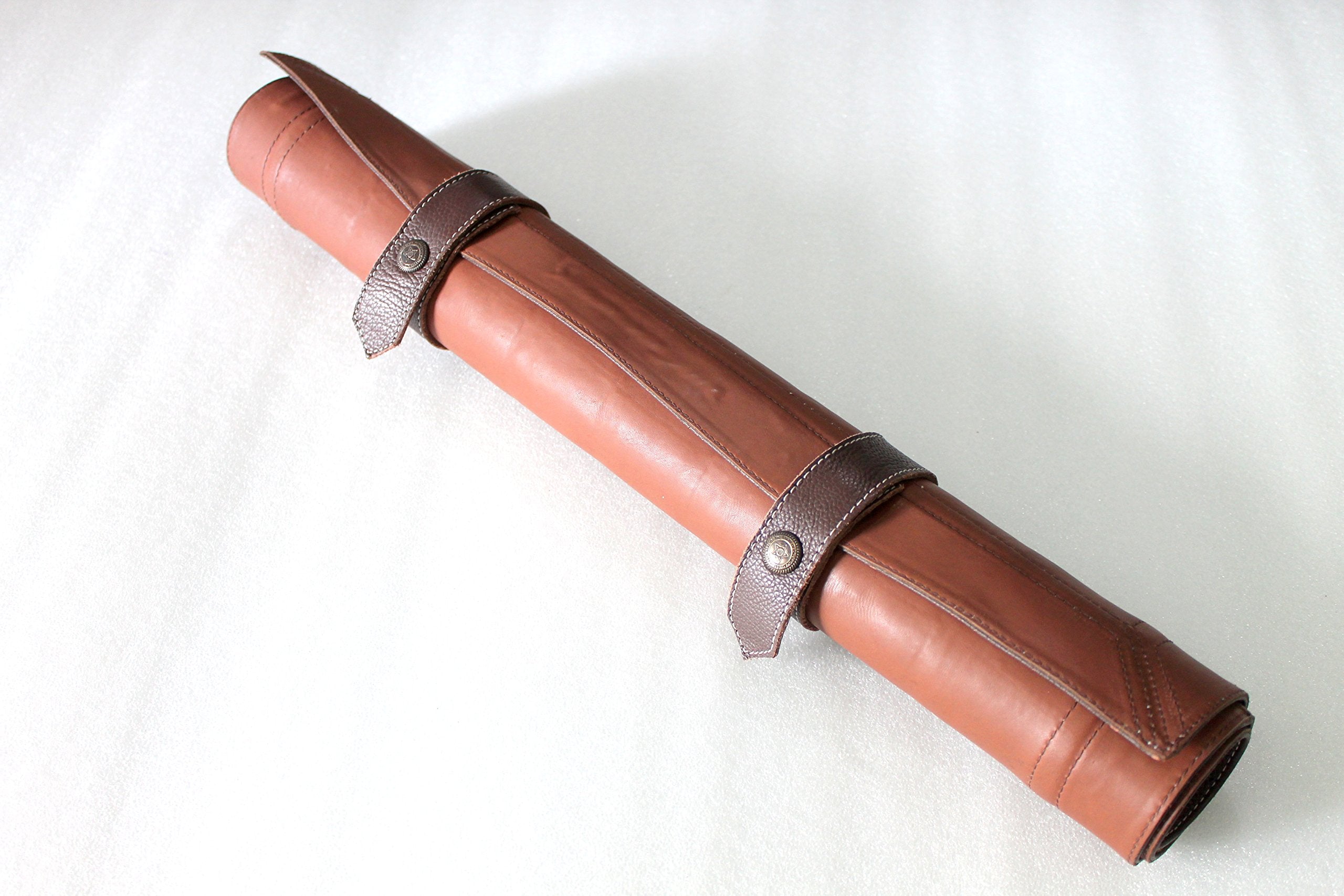 Stonkraft - 19" x 19" - Genuine Suede Leather Chess Board  | Roll-up Chess | Tournament Chess