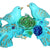 eSplanade Love Birds Showpiece | Bird Statue Romantic Couple Gift Decorative Showpieces Items (Blue)