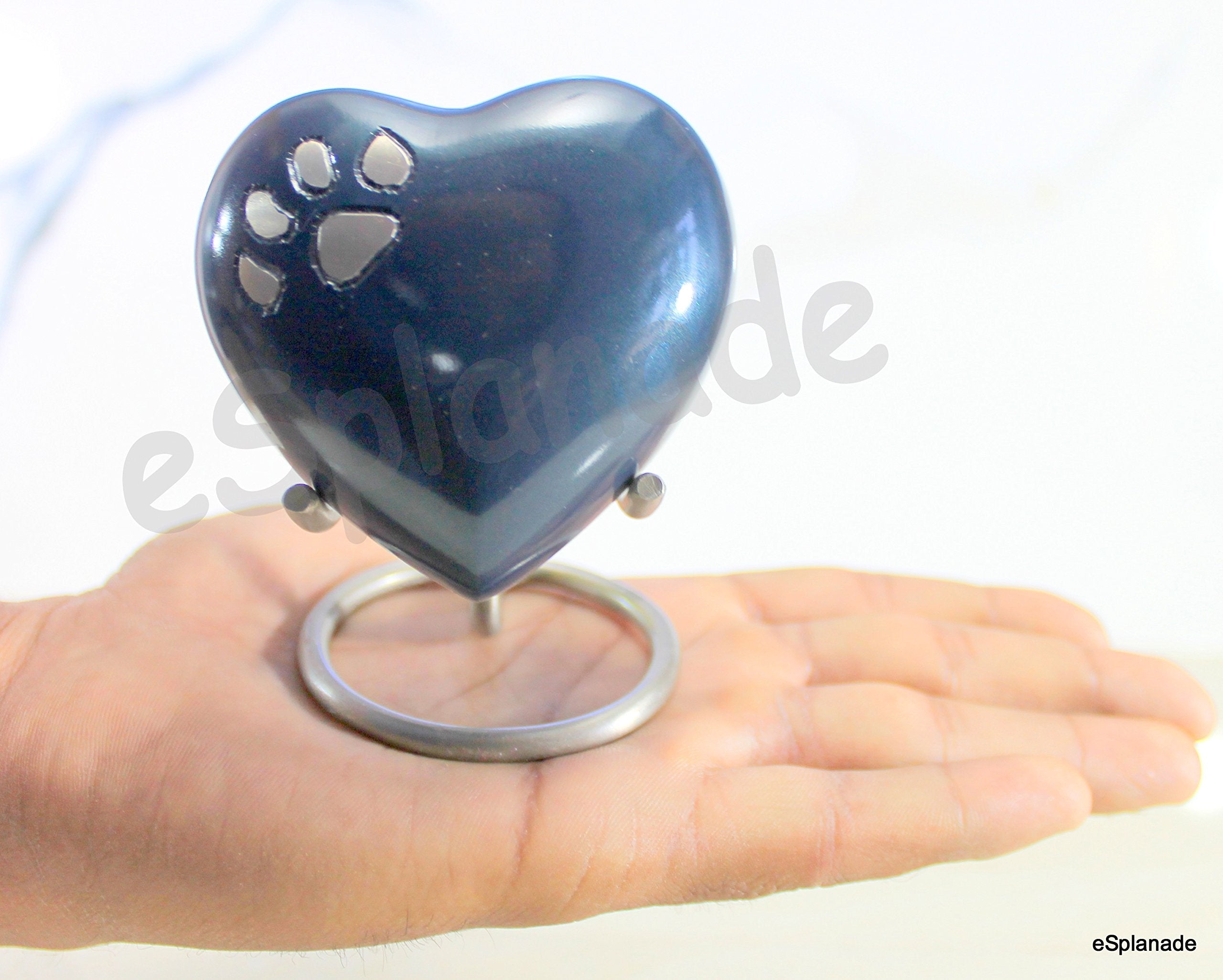 eSplanade cat Dog pet Cremation Mini Heart urn Keepsake Memorial | Small urn for Ashes Funeral Burial